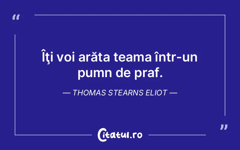 Citat Thomas Stearns Eliot - citate viata