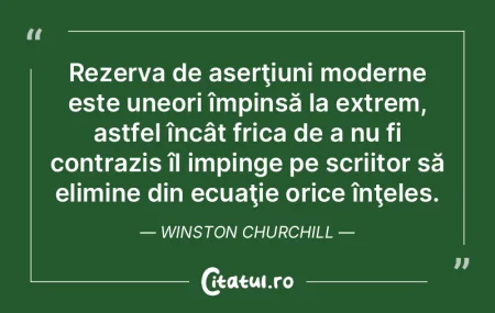 Nu lipseşte cu desăvârşire teama de-... Nu lipseşte cu desăvârşire teama de-...