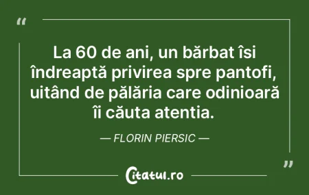 Un bărbat își dă seama că îmbătr�...