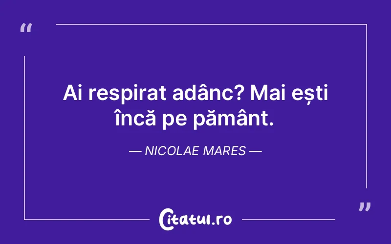 Citat Nicolae Mares - citate viata