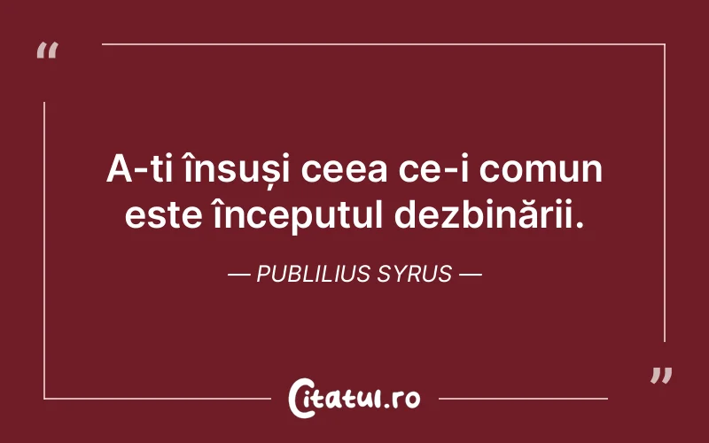 Citat Publilius Syrus - citate viata