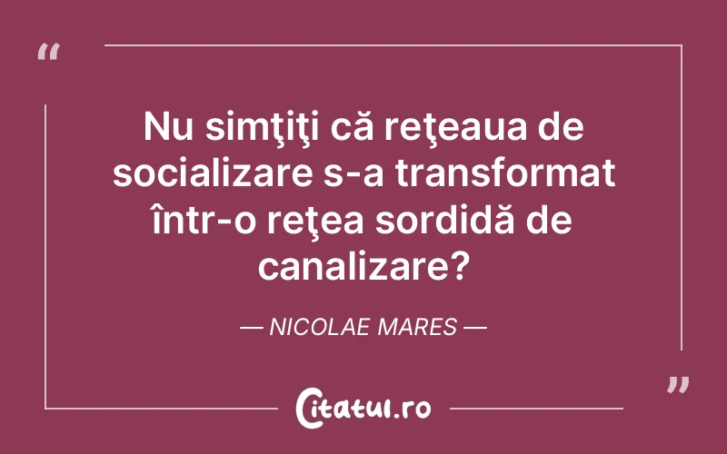 Citat Nicolae Mares - citate viata