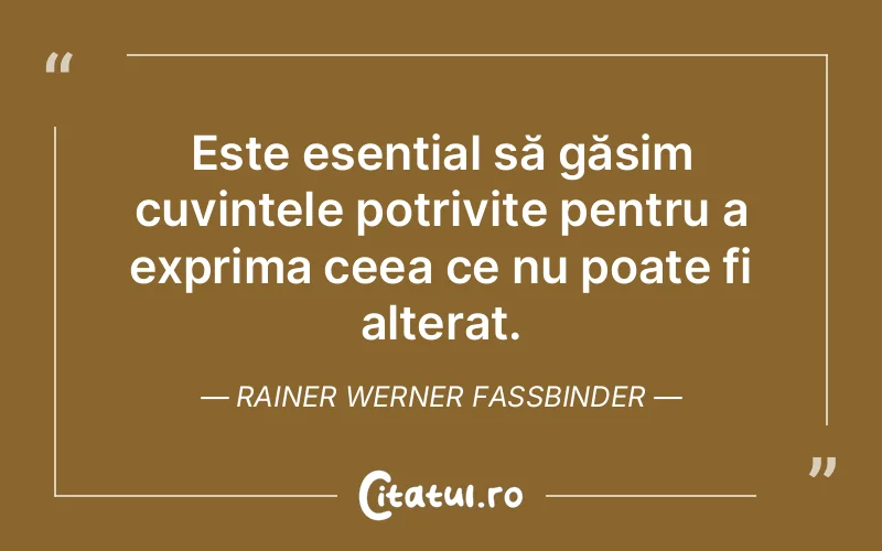 Citat Rainer Werner Fassbinder - citate viata