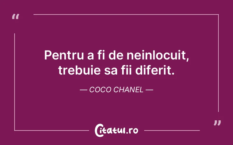 Citat Coco Chanel - citate viata