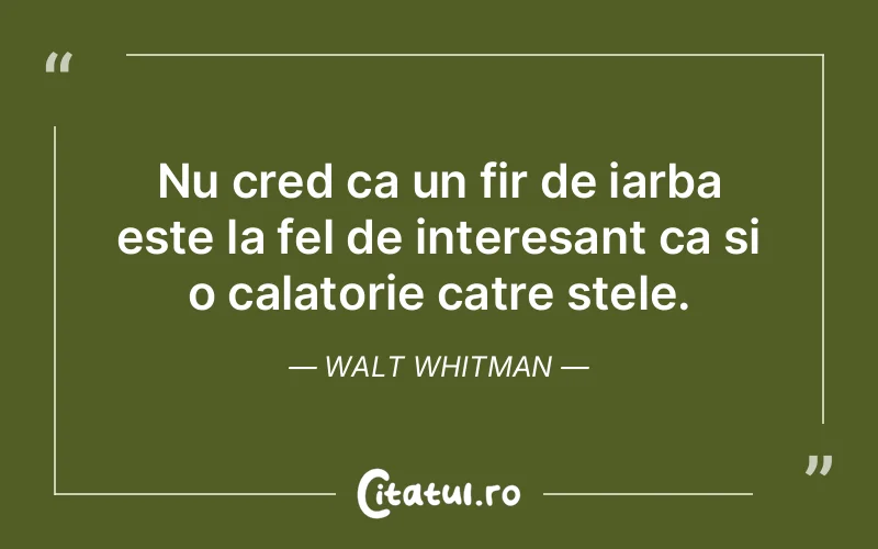 Citat Walt Whitman - citate viata
