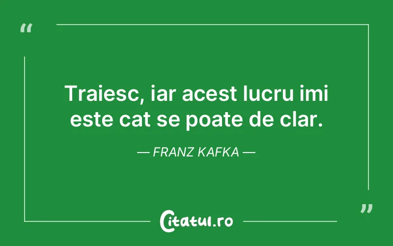 Citat Franz Kafka - citate viata