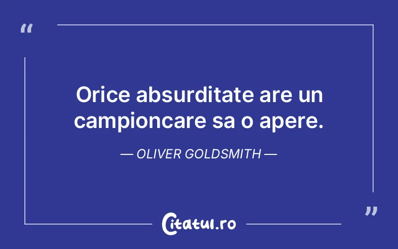 Citat Oliver Goldsmith - citate viata