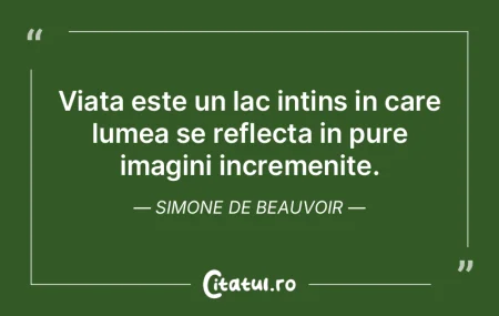 Viata este un lac intins in care lumea s...