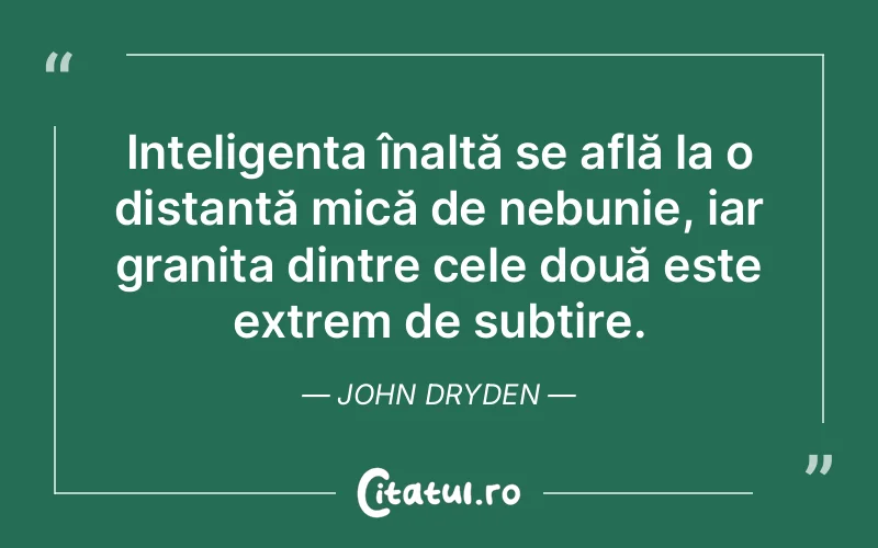 Citat John Dryden - citate viata
