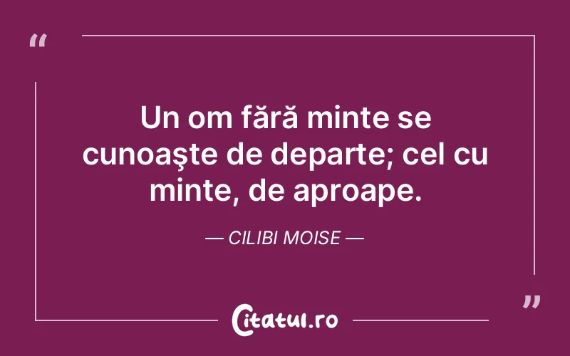 Citat Cilibi Moise - citate viata