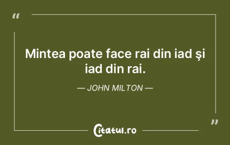 Mintea e calmă, toate pasiunile au fost...