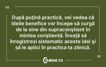 E tare ciudat să vezi cu mintea că s-a...