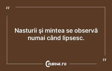Tot ce vedea mintea lui era piedică în...