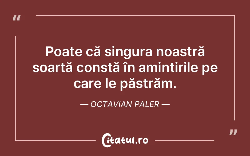 Citat Octavian Paler - citate viata