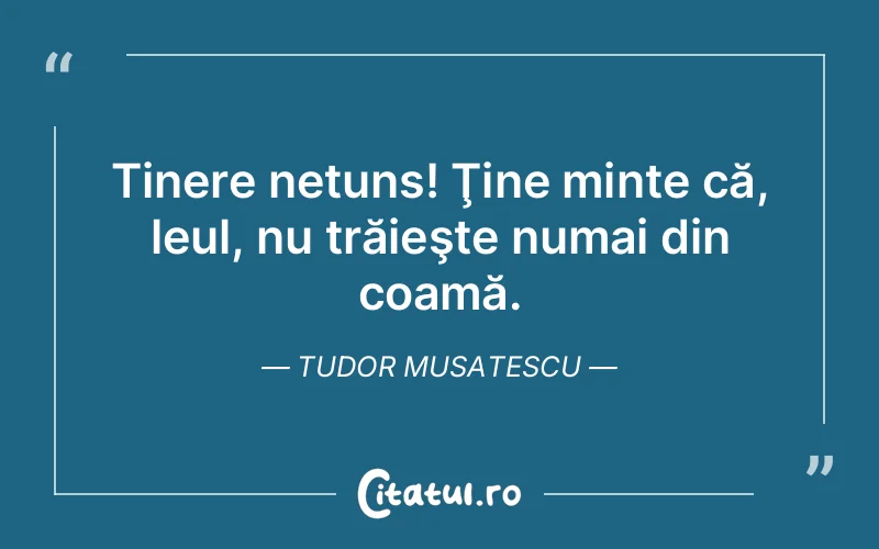 Citat Tudor Musatescu - citate viata