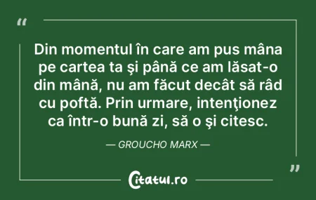 Dacă citeşti doar cărţi pe care le c...