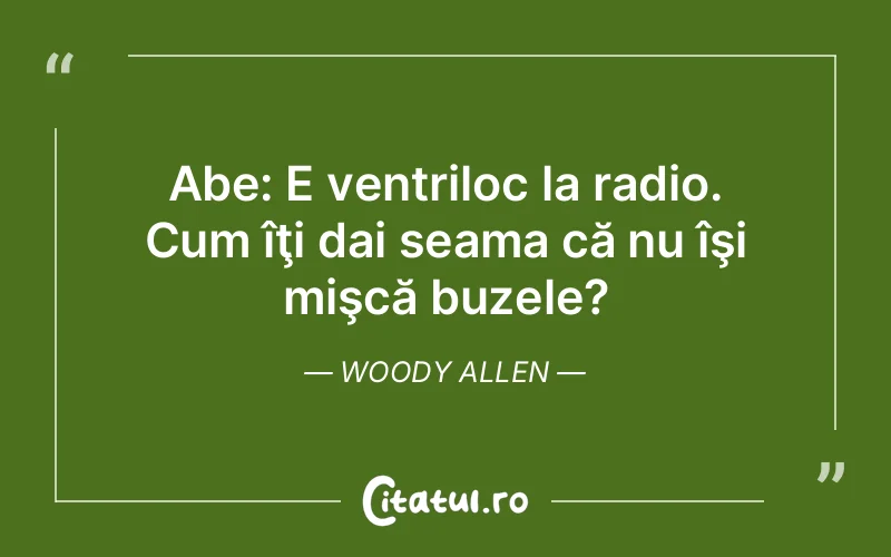 Citat Woody Allen - citate viata