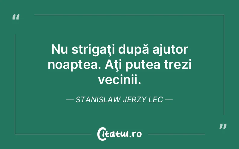 Citat Stanislaw Jerzy Lec - citate viata