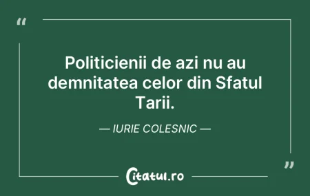 Din moment ce un politician niciodata nu...