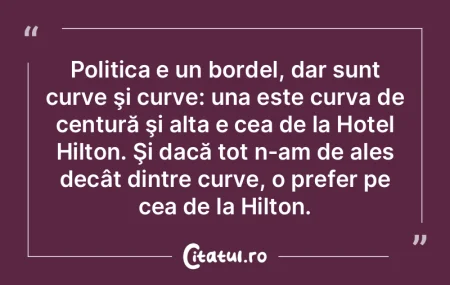 Problema nu este dacă toţi politicieni...