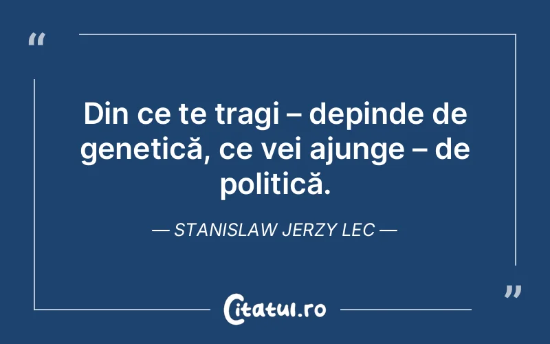 Citat Stanislaw Jerzy Lec - citate viata