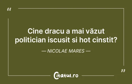 Cine dracu a mai văzut, hoț cinstit ș...