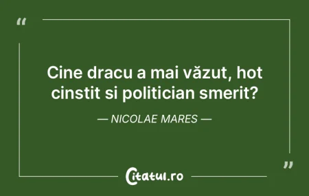 În politică, de ustensilă să nu vă ...