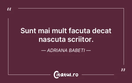 Scrisul este ca un sport de contact, caf...