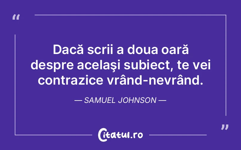Citat Samuel Johnson - citate viata