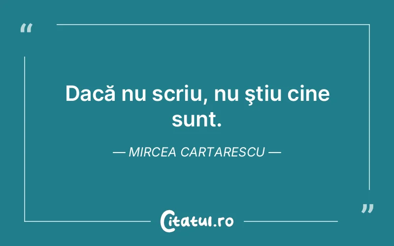 Citat Mircea Cartarescu - citate viata