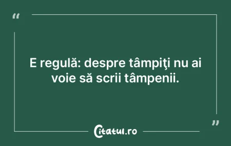 Vei avea parte de eşec doar dacă te ve...