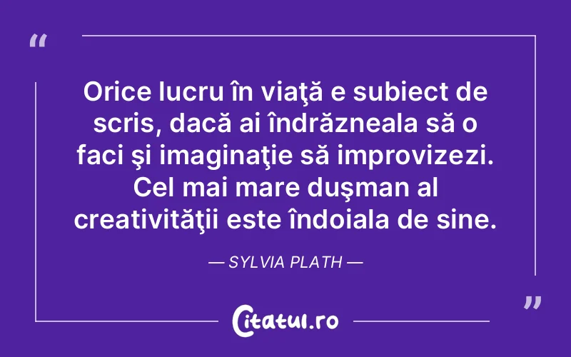 Citat Sylvia Plath - citate viata