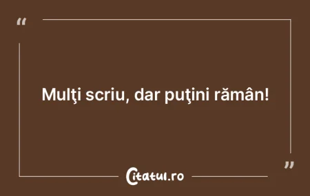 Ieri am scris ce este bun, poate astăzi...