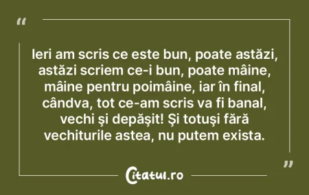 Mi s-a părut că trebuie să-mi îndrep...