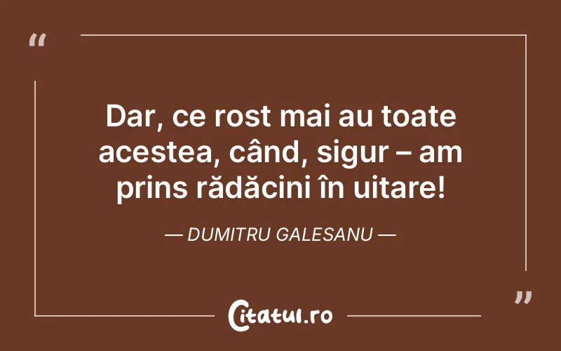 Citat Dumitru Galesanu - citate viata