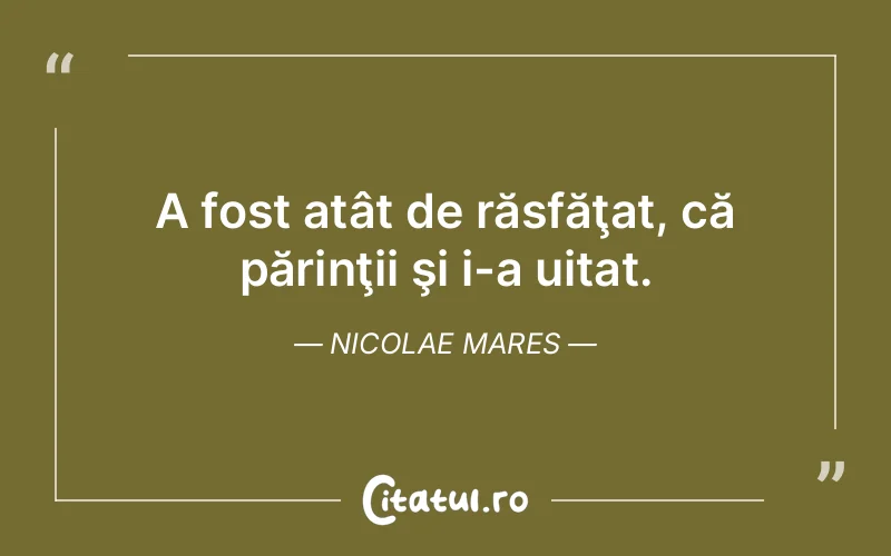 Citat Nicolae Mares - citate viata