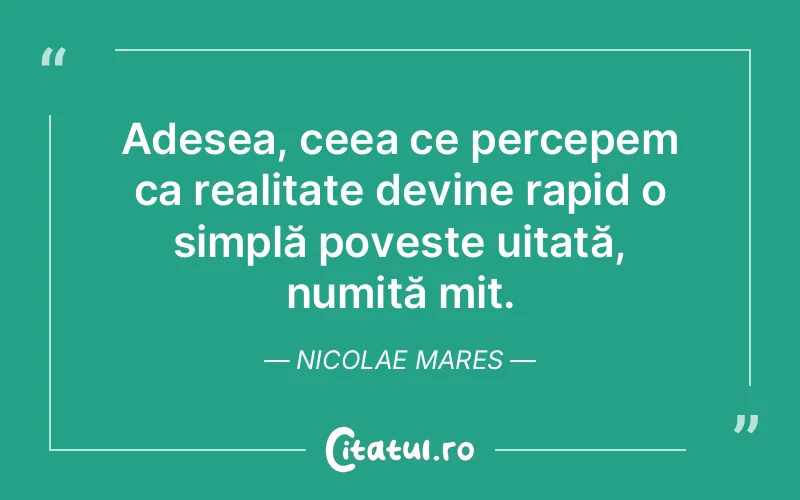 Citat Nicolae Mares - citate viata