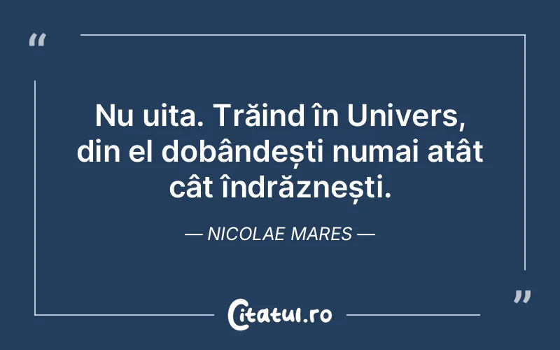 Citat Nicolae Mares - citate viata