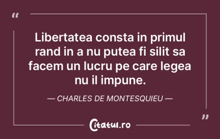 Libertatea totala care ni s-a dat ne-a s... Libertatea totala care ni s-a dat ne-a s...