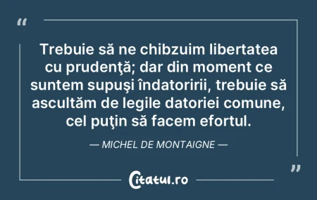 Legea de căpetenie a oricărei fiinţe ...