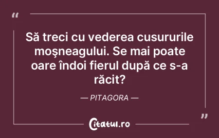 Nu muşca din piatra de care te-ai împi... Nu muşca din piatra de care te-ai împi...