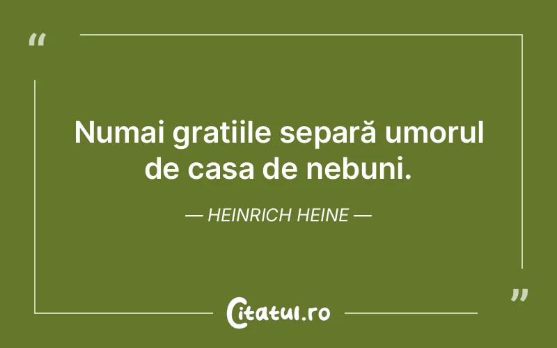 Citat Heinrich Heine - citate viata