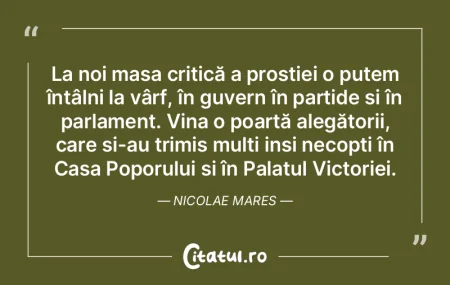 La noi masa critică a prostiei mai abit... La noi masa critică a prostiei mai abit...