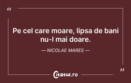 A fi bogat în bani şi sărac în hran�...