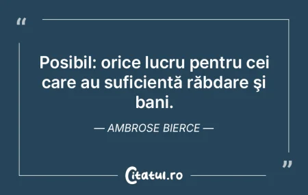 Banii sunt ca apa de mare: cu cât bei m...