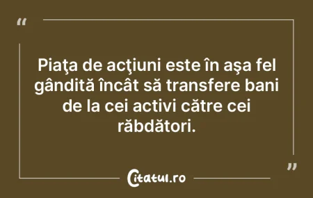 Când căutam doar să fac banii, nu îm...