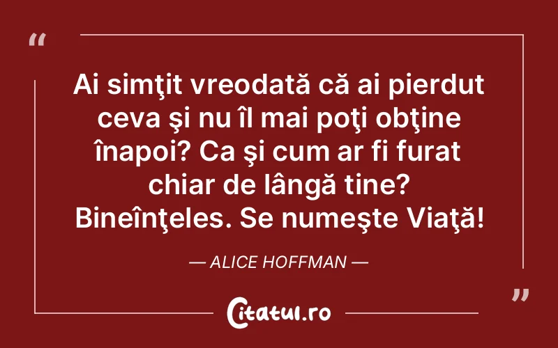 Citat Alice Hoffman - citate viata