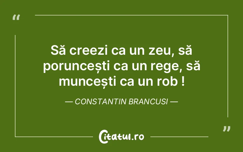 Citat Constantin Brancusi - citate viata