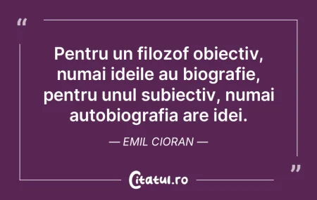 O filozofie a constiintei nu poate sfars...