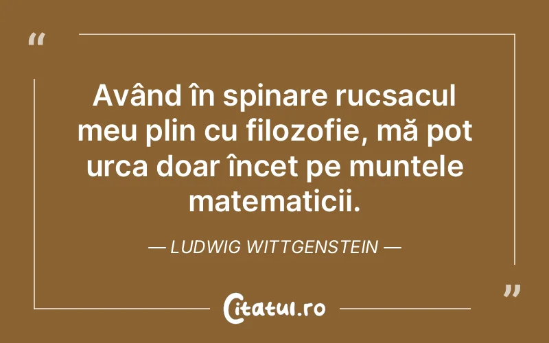 Citat Ludwig Wittgenstein - citate viata